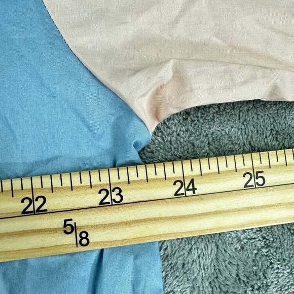 O.VIANCA Colorblock Long Sleeve Cotton Button Up Shirt Size S Pastel - Picture 8 of 8